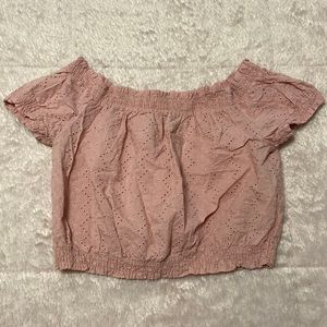 H&M DIVIDED Peasant Crop Top, Sz S